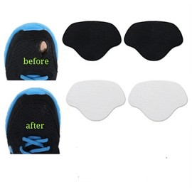 Sneaker Toe/Heel Prevention Repair, Shoe Hole Toeburst Patch/Insert, Wear Self-Adhesive, 1pairs of Black and 1 Pair of White