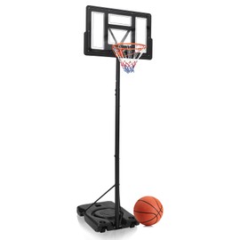 Garvee Adjustable 4.43-10ft Portable Hoop for Backyard, Driveway, or Indoor Play. Sturdy Enlarged Base & Shatterproof PC Backboard – Perfect for Family Fun