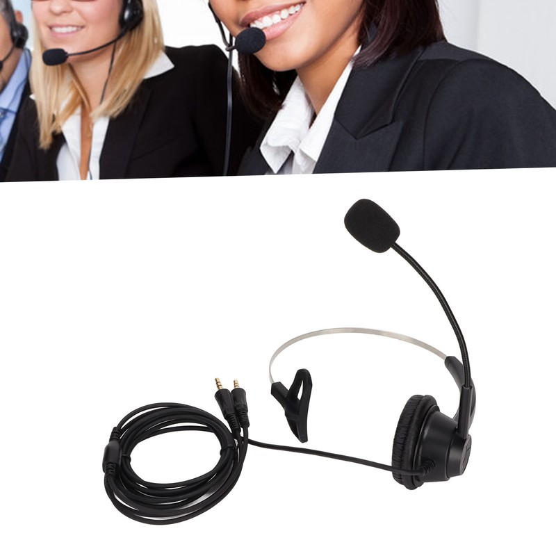 H360‑PC PC Monaural Headset Corded Single Ear Headset with 3
