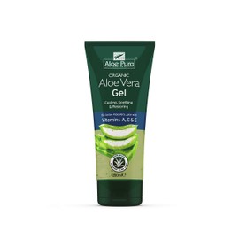 Aloe Pura, Organic Aloe Vera Gel with Vitamin's A, C and E, Natural, Vegan, Cruelty Free, Paraben and SLS Free, Soothing, Restoring, 200 ml