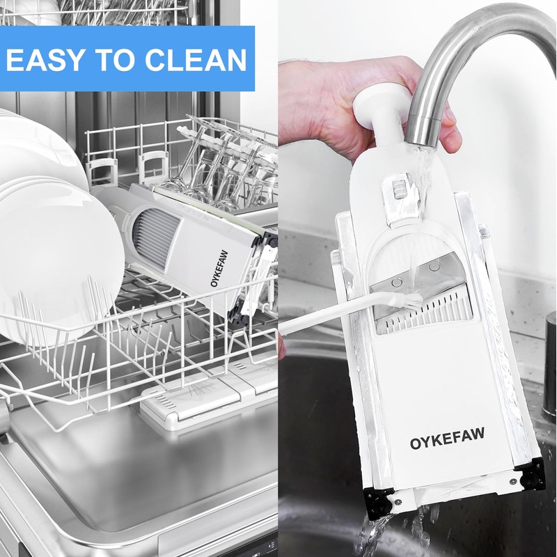 OYKEFAW Safer Mandoline Slicer For Kitchen, Potato Slicer for Chips,