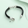 VCCWYQK Cremation Jewelry Urn Motorcycle Bracelet for Ashes Leather Bracelet