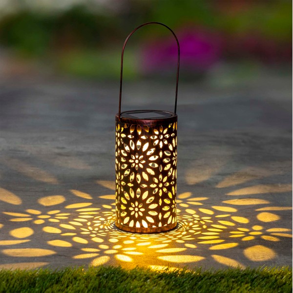 Haushalt International LED Solar Lantern in Flower Design 10 x