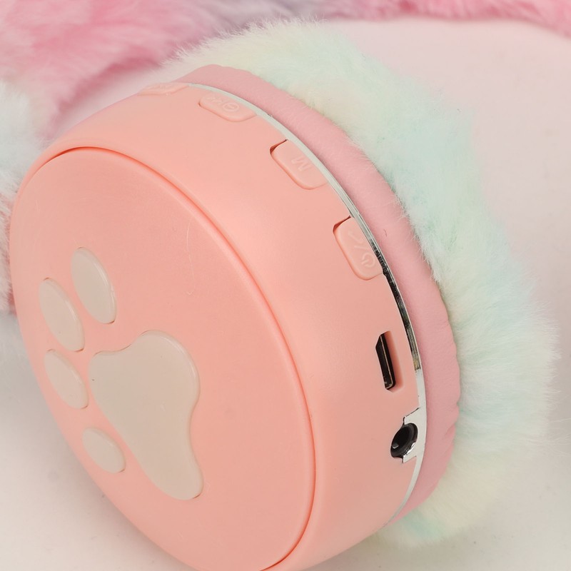 Bluetooth Headset Multifunctional Foldable Cartoon Innovative Plush Warm Earmuff Deep