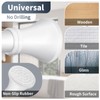 YNL White Shower Curtain Rod 36-94 Inch(3-7.8ft), No Slip No