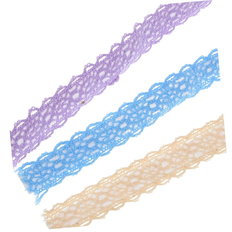 SHOWERORO DIY Lace Tapes 3 Rolls of Elegant Lace Tapes