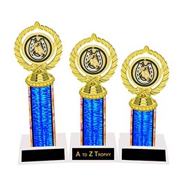 Trophies Horse Awards 1st 2nd 3rd Place Tournament Horseshoe Trophy Free Engraving Color Choice