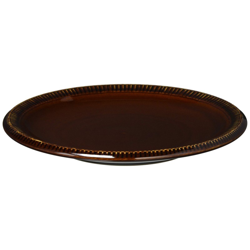 Mino Ware 131-0909 8.0 Dish, American Glazed Fuchi Tokusa