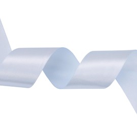 Baocuan 1 inch Sky Blue Satin Ribbon 50 Yards Solid Fabric Ribbons Roll for Wedding Invitations, Bridal Bouquets, Sewing, Party Decorations, Gift Wrapping and More
