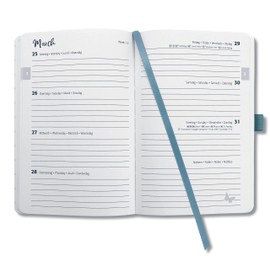 SIGEL J4400 Weekly planner Jolie 2024, FSC-certified, 2 pages equal to 1 week, hardcover with a fabric surface, approx. A6, Blue, 174 pages