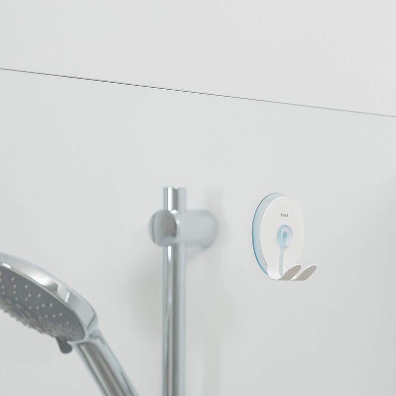 Tiger Twin White Suction Hook Hooks, Stainless Steel, One Size