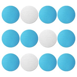 12pcs Under Cabinet Lights Magnetic Stickys, Adhesive Magnetic Strips for Under Counter & Cabinet Lighting Universal Replacement Sticky Magnet Sheets (Round)