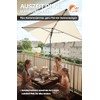 4smile SunnyShade Plus Balcony Parasol Cover, Beige, UV50+ Parasol Holder