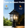 Yisuro 360°Motion Sensor Outdoor Post Light, Dusk to Dawn Hardwired