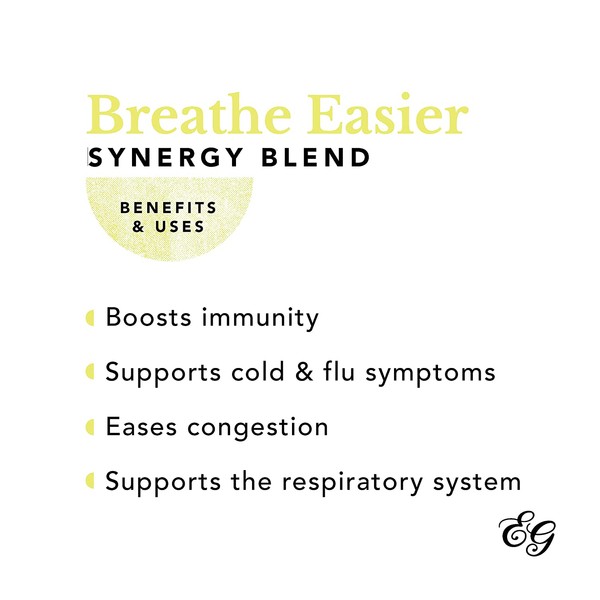 Breathe Easier 100% Pure Therapeutic Grade Synergy Blend Essential Oil by Edens Garden-10 ml, GC/MS tested, CPTG