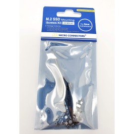MICRO CONNECTORS M.2 SSD Mounting Screws Kit for Asus Motherboards (L02-M2S-KIT) - Silver