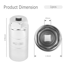 IHOTDER Oil Pressure Sensor Socket,1 1/16 Socket Switch Fits 3/8" Drive or 1 1/8" Hex Wrench,Professional Oil Pressure Switch Socket for Quick Removing/Installing Oil Sending Unit (Silver)