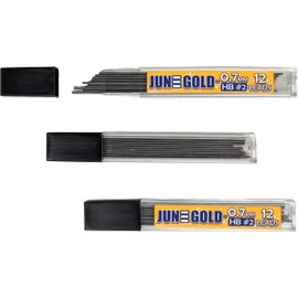 June Gold 864 Pieces, 0.7 mm HB #2 Lead Refills, 72 Dispensers, 12 Pieces Per Dispenser, Medium Thickness, Break Resistant Lead/Graphite