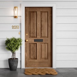 RCH Hardware 2277SC100 | Solid Brass 4" Tall House Number 7, Satin Chrome Matte Silver Matching Screws Included