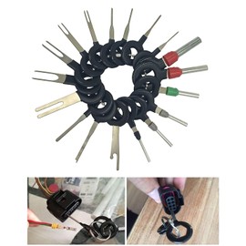 CESFONJER 18 Pcs Auto Terminals Removal Tool Set, Car Electrical Wiring Crimp Connector Pin Extractor Kit for Car Repair