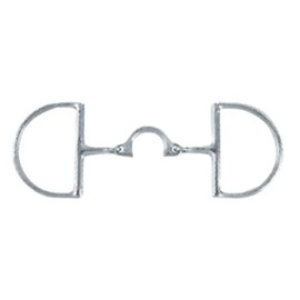 Korsteel Stainless Steel Segunda Dee Ring Snaffle Bit, 4.5"