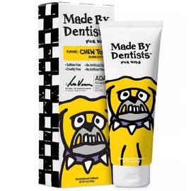 Made by Dentists Kid's Bulldog Fluoride Anticavity Toothpaste 4.2 oz - Bubble Gum 3-Pack New!