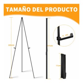 Caballete Plegable Instantáneo De 169cm Portátil Arte Pintar