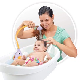Yookidoo - Elephant Purple Hand Shower - Play Bath and Shower Awakening of the Senses - Water Hose - Gift for Babies from 0 to 2 Years
