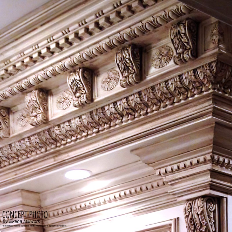 Ekena Millwork MLD05X03X05DE Dentil Crown Moulding, 4 5/8"H x 2