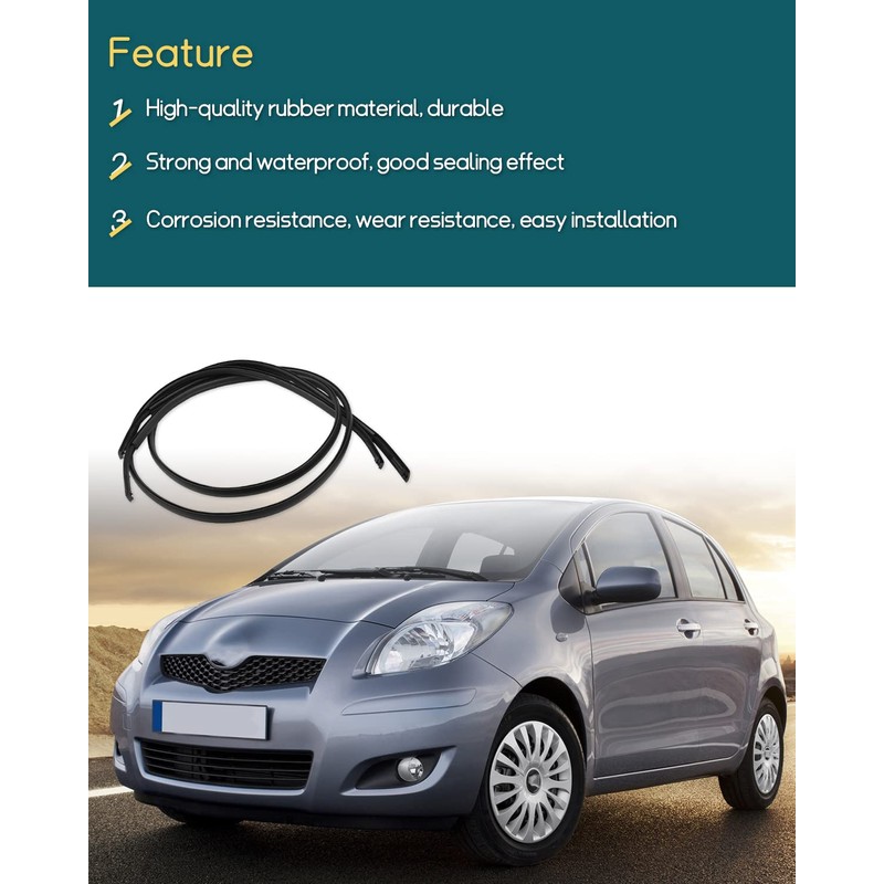 Roof Trim Molding Kit Fit for Toyota Yaris Hatchback 2006-2011,