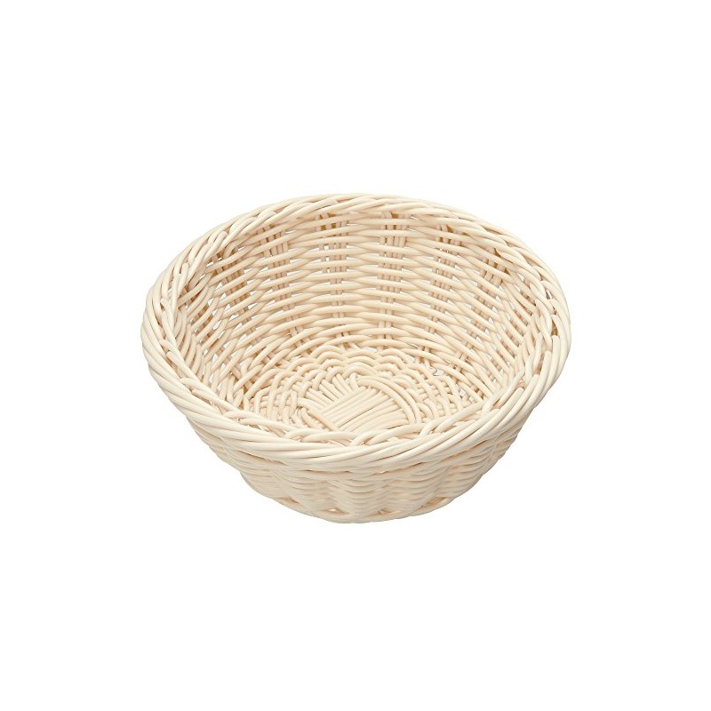 91-078A Display Basket, Resin Basket, Round, Dishwasher Safe, White, 5.9