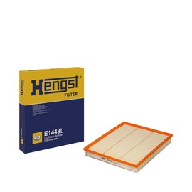 HENGST Air Filter Type E1448L - Air Filter Insert for Cars - Air Filter Car, Car Spare Parts, Car Air Filter, Air Filtration Automotive, Diesel Engine, Petrol Engine