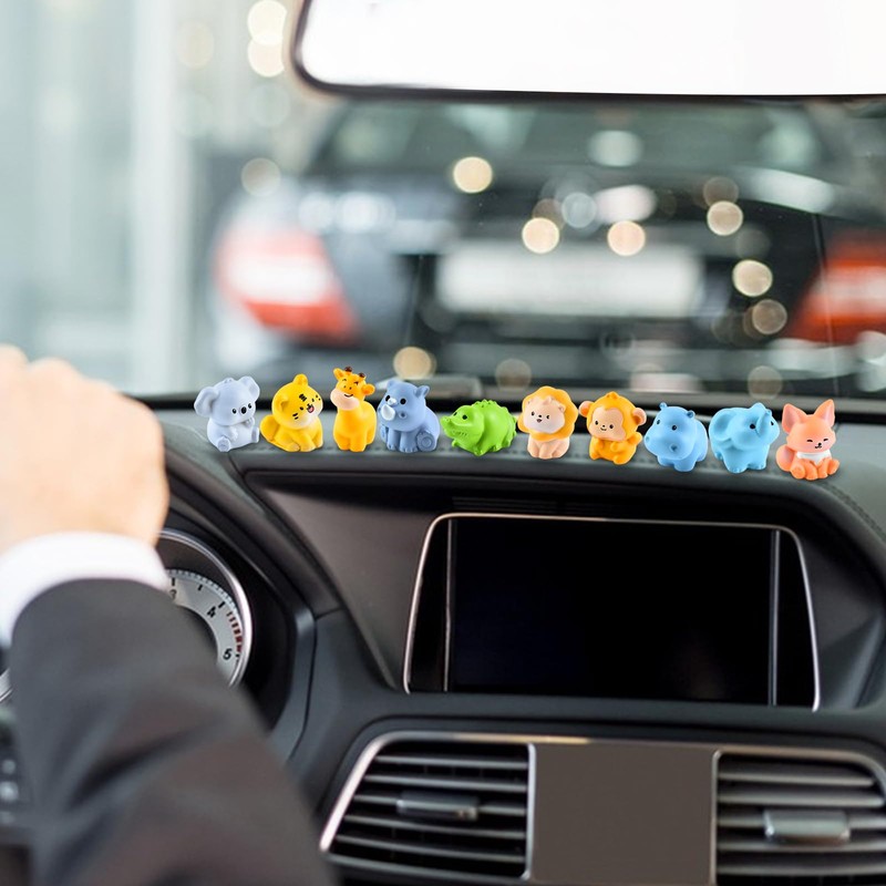 HOMICO 12 Pieces Mini Animals Tiny Resin Animals Fox Tiger