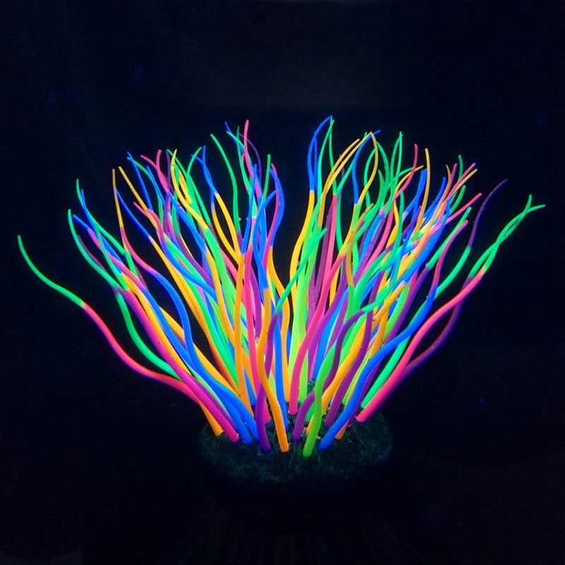 Artificial Sea Anemone Coral Soft Silicone Simulation Luminous Sea Anemone