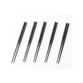 Asahi Koyo KY-44 Heat Resistant Hexagonal Chopsticks for Commercial Use, 5 Pairs (Ran Carved) PBT Resin