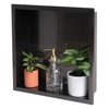 ALFI brand ABNP1616-BB Shower Niche, Brushed Black