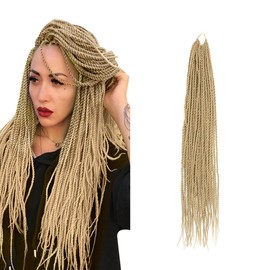 FDEETY Dreadlock Extensions 60 cm 20 Strands Hippie Single Ended Dreads Synthetic Thin Dreadlock Synthetic Hair for Braiding Handmade Dreads Hair Extension Braid for Women Girls (Light Brown)