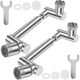 2 extensores de grifo giratorio de 1440°, extensión de aireador de grifo de agua de 2 modos, grifo de fregadero de cocina, brazo robótico, filtro de agua de salpicaduras, accesorio de reemplazo de