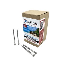 #10 x 3 Inch 316 Marine Grade Stainless Steel Wood Screws 100 Pack T25 Star Drive Type 17 Point for Docks, Decks, Jetties, Fences or Any Coastal Marine Construction by Eagle Claw Fasteners