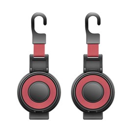 Ronyme 2X Car Back Seat Hooks Car Headrest Hook Holders Water Cup Holder Easy Installation Phone Stand for Purses Bags Handbags, Red