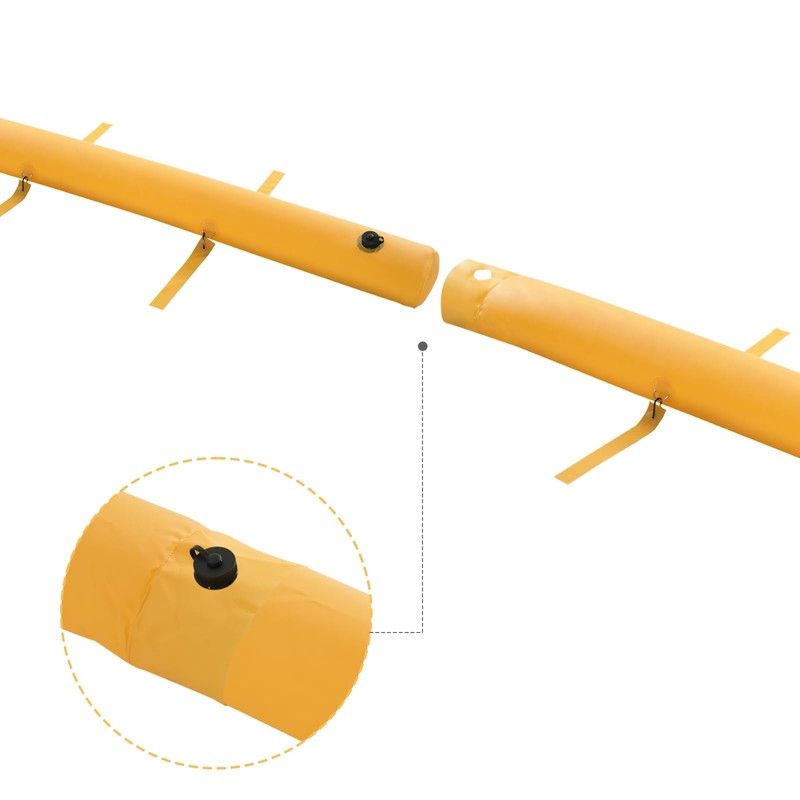 4 Pack 6 ft Flood Barrier for Home, Reusable Outdoor