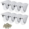8 PCS White Casters for Furniture,30mm(1.25 inch) Small-size Castor Wheels