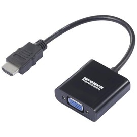 Speaka Professional HDMI/VGA/Jack Adaptor [1x HDMI Male to 1x VGA Female, 3.5 mm Jack] Black 0.15 m