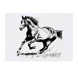 Large 'Horse Galloping' Temporary Tattoo (TO00071679)