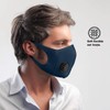 NUÜR 2pcs Fabric Reusable Face Mask, with Air Valve and
