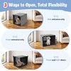 Akinerri Dog Crate Cover with Mesh Window, Double Door Waterproof