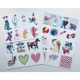Unbranded Circus Paper Kit for Junk Journals, Scrapbooks, Collage Art 35 Items #CC35