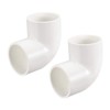 sourcing map PVC Pipe Fitting Pipe Connector 90 Degree Angle
