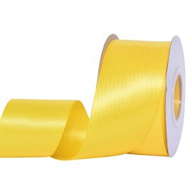 YAMA Yellow Double Faced Satin Ribbon, 2 Inch 25 Yards, Great for Crafts Bows Flower Bouquet Wedding Home Decor Gift Wrapping