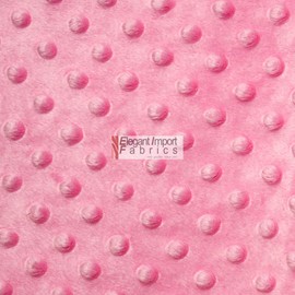 Minky MINKEE Chenille DOT Soft Fabric Cuddle 38 Color 60"W SEW Craft by The Yard (Pink)
